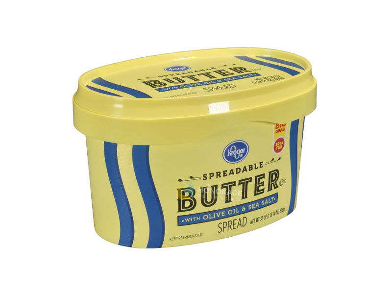 30oz Oval Plástico IML Recipiente de Margarina