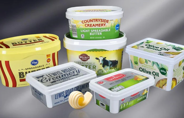 Indústria de embalagens IML para manteiga e margarina